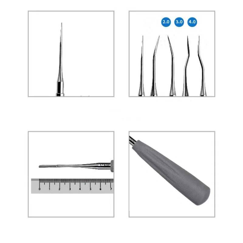 Manufacturer Silicone Handle Elevator Dental Luxating Straight Curved Root Minimally Elevator Tooth Dentist Instrument Tool (4)