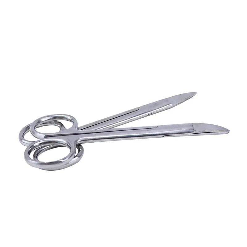 1PC Dental Metal Crown Scissors Stainless Steel Surgical Instrument Scissor Tool Filaments Cutting Scissors CurvedStraight Head (3)