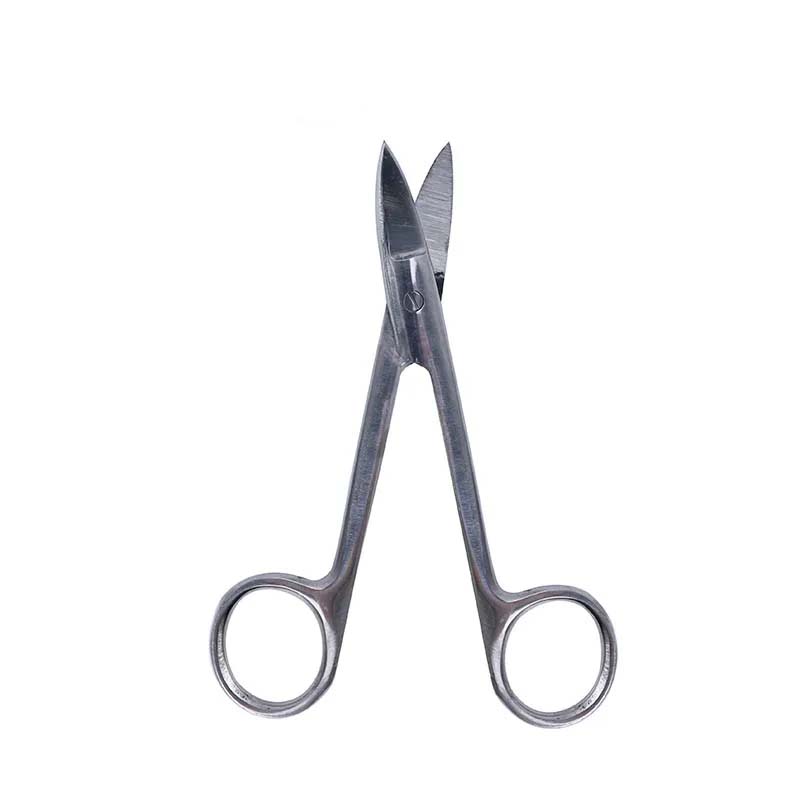 1PC Dental Metal Crown Scissors Stainless Steel Surgical Instrument Scissor Tool Filaments Cutting Scissors CurvedStraight Head (6)